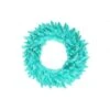 24 Inch Aqua Fir Wreath: Aqua LEDs