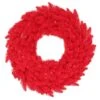24 Inch Red Fir Wreath: Red LEDs