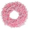 24 Inch Light Pink Fir Wreath: Pink LEDs