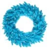 24 Inch Sky Blue Fir Wreath: Sky Blue LEDs