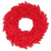 36 Inch Red Fir Wreath: Red LEDs