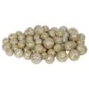20/25/30MM Champagne Glittered Styrofoam Ball Ornaments: (Set Of 68-72)