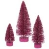 5, 7 & 9 Inch Dark Mauve Glitter Oval Tree: Unlit