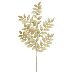 22 Inch White Glitter Honey Locust Spray: Set Of 6