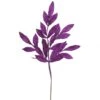 22 Inch Purple Glitter Bay Leaf Spray (Set Of 12)