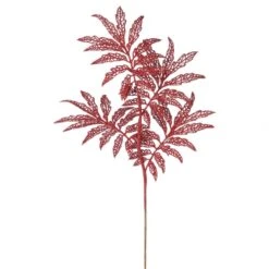 22 Inch Red Glitter Sumac Spray: Set Of 6