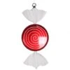 13 Inch Red-White Swirl Flat Candy Ornament