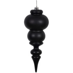 14 Inch Matte Black UV Protected Finial Ornament