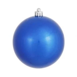 4 Inch Blue Candy Ball Ornament: Set Of 6