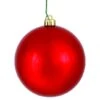 4 Inch Red Shiny Ball Ornament: Set Of 6
