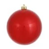 4 Inch Red Candy Ball Ornament: Set Of 6
