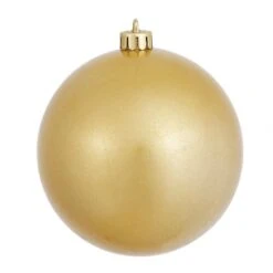 6 Inch Gold Candy Ball Ornament: Set Of 4