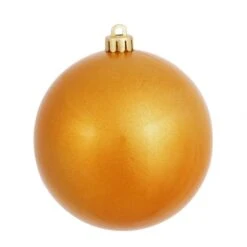 6 Inch Antique Gold Candy Ball Ornament: Set Of 4