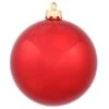 2.75 Inch Red Shiny Ball Ornament: Set Of 12