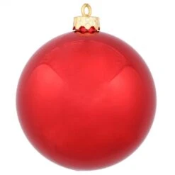 2.75 Inch Red Shiny Ball Ornament: Set Of 12
