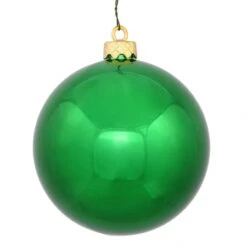 12 Inch Green Shiny Ball Ornament