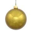 12 Inch Olive Shiny Ball Ornament