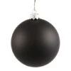 3 Inch Jet Black Matte Ball Ornament: Set Of 32