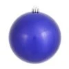 6 Inch Cobalt Candy Ball Ornament: Set Of 4