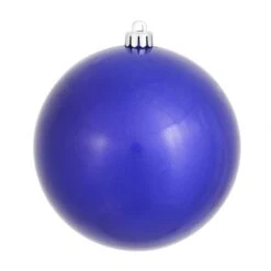 6 Inch Cobalt Candy Ball Ornament: Set Of 4