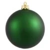 4 Inch Emerald Matte Ball Ornament: Set Of 6
