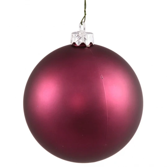 2.75 Inch Plum Matte Ball Ornament: Set Of 12 1 2.75 Inch Plum Matte Ball Ornament: Set Of 12