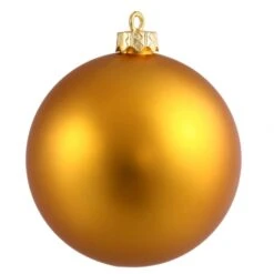 10 Inch Antique Gold Matte Ball Ornament: UV Resistant
