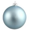 8 Inch Matte Finished UV/Shatterproof Christmas Ball: Baby Blue
