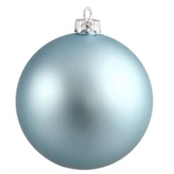 8 Inch Matte Finished UV/Shatterproof Christmas Ball: Baby Blue