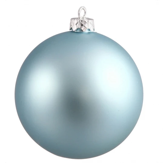 8 Inch Matte Finished UV/Shatterproof Christmas Ball: Baby Blue 1 8 Inch Matte Finished UV/Shatterproof Christmas Ball: Baby Blue