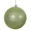 12 Inch Celadon Glitter Ball Ornament