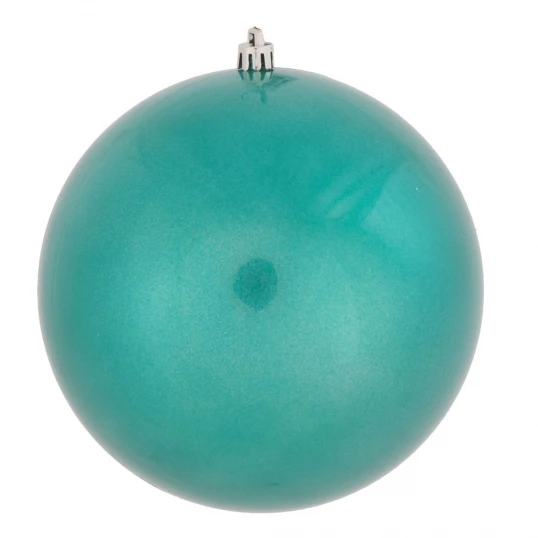 6 Inch Teal Candy Ball Ornament: Set Of 4 1 6 Inch Teal Candy Ball Ornament: Set Of 4