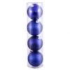 8 Inch Cobalt 4-Finish Ball Ornament: Set Of 4