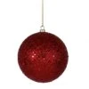 12 Inch Red Sequin Ball Ornament