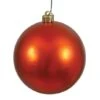 10 Inch Burnish Orange Matte Ball Ornament: UV Resistant