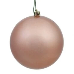 8 Inch Rose Gold Candy Ball Christmas Ornament