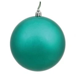 10 Inch Teal Candy Ball Ornament: UV Resistant