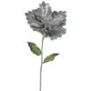 23 Inch Pewter Hibiscus Pick - 8 Inch Flower: Set Of 3