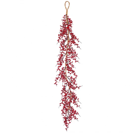 5 Foot Red Wild Outdoor Berry Garland 1 5 Foot Red Wild Outdoor Berry Garland
