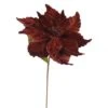 22 Inch Velvety Chocolate Poinsettia - 12 Inch Flower: Set Of 6