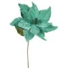 22 Inch Velvety Emerald Poinsettia - 12 Inch Flower: Set Of 6