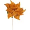 22 Inch Velvety Copper Poinsettia - 12 Inch Flower: Set Of 6