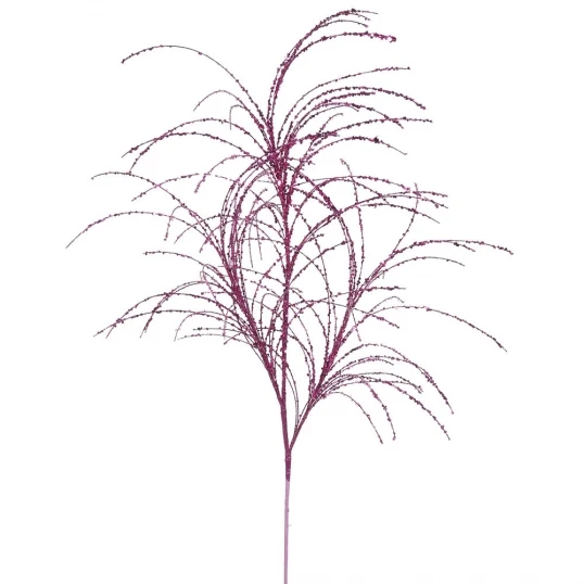 34 Inch Cerise Glitter Grass Spray: Set Of 6 1 34 Inch Cerise Glitter Grass Spray: Set Of 6