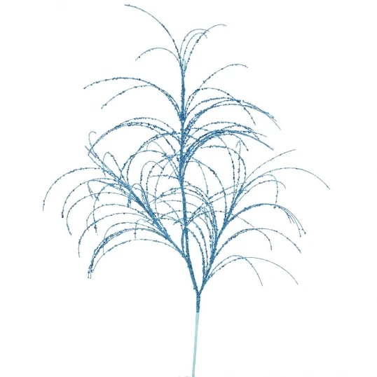 34 Inch Turquoise Glitter Grass Spray: Set Of 6 1 34 Inch Turquoise Glitter Grass Spray: Set Of 6