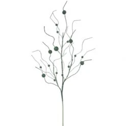 37 Inch Emerald Glitter Ball Spray: Set Of 6