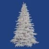 9 Foot Flocked White Spruce Tree: Clear LEDs
