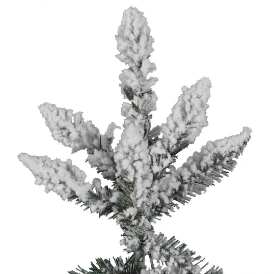 7.5 Foot Flocked Utica Fir Christmas Tree: Unlit 2 7.5 Foot Flocked Utica Fir Christmas Tree: Unlit - Image 2