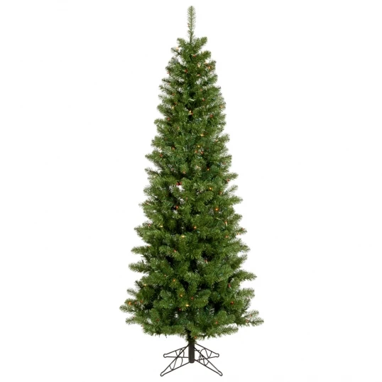 6.5 Foot Salem Pencil Pine Tree: Multi-Color LEDs 1 6.5 Foot Salem Pencil Pine Tree: Multi-Color LEDs