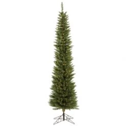 6.5 Foot Durham Pole Pencil Pine Tree: Clear LEDs