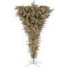 7.5 Foot Champagne Upside Down Tree On Stand: Lights